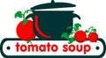 tomato soup,cuisine round logo, pan icon