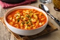 Tomato soup with ellbow pasta Royalty Free Stock Photo