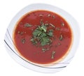 Tomato Soup isolated on white Royalty Free Stock Photo