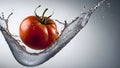 tomato splash in water Royalty Free Stock Photo