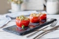 Tomato stuffed with couscous Royalty Free Stock Photo