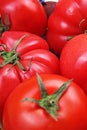 Tomato texture. Fresh big red tomatoes closeup background photo. Pile of tomatoes. Tomato pattern with studio lights.