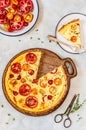 Tomato and Thyme Tart Royalty Free Stock Photo