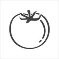 Tomato vegetable icon in linear style. Royalty Free Stock Photo