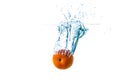 Tomato Water Splash background blur detail Royalty Free Stock Photo