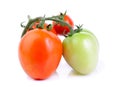 tomatos on the white groundback Royalty Free Stock Photo