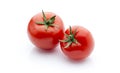 Tomato on the white isolatd background. Royalty Free Stock Photo