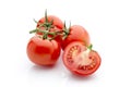 Tomato on the white isolatd background. Royalty Free Stock Photo