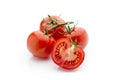 Tomato on the white isolatd background. Royalty Free Stock Photo