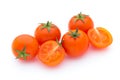Tomato on the white isolatd background. Royalty Free Stock Photo