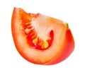 Tomatoe slice on a white isolated background Royalty Free Stock Photo