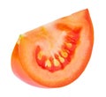 Tomatoe slice on a white isolated background Royalty Free Stock Photo