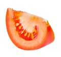 Tomatoe slice on a white isolated background Royalty Free Stock Photo