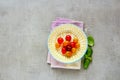 Tomatoes, basil and salt Royalty Free Stock Photo