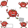 Tomatoes cartoon figures Royalty Free Stock Photo