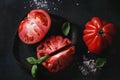 Tomatoes Coeur De Boeuf. Beefsteak tomato Royalty Free Stock Photo