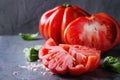 Tomatoes Coeur De Boeuf. Beefsteak tomato Royalty Free Stock Photo