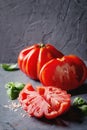 Tomatoes Coeur De Boeuf. Beefsteak tomato Royalty Free Stock Photo