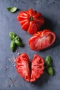 Tomatoes Coeur De Boeuf. Beefsteak tomato Royalty Free Stock Photo