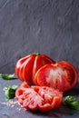 Tomatoes Coeur De Boeuf. Beefsteak tomato Royalty Free Stock Photo