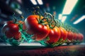 Tomatoes, Concept technology innovations farming, Generative AI illustration