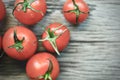 Tomatoes, cooked for the preservation on the old wooden table. Organic food, Cherry tomatoes on wood. Royalty Free Stock Photo