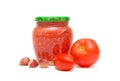 Tomatoes, garlic and Caucasian sauce adjika i