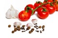 Tomatoes, garlic , cloves Royalty Free Stock Photo
