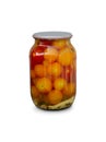 Tomatoes in a glass jar