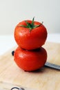 Tomatoes and knife