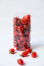 Tomatoes in plastic bag Royalty Free Stock Photo