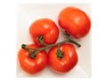 Tomatoes in plate Royalty Free Stock Photo