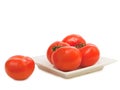 Tomatoes in plate Royalty Free Stock Photo