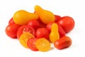 Tomatoes red and yellow colors pear shaped isolated Royalty Free Stock Photo