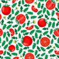 Tomatoes seamless pattern Royalty Free Stock Photo