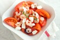 Tomatoes and shrimps salad Royalty Free Stock Photo