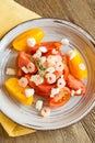 Tomatoes and shrimps salad Royalty Free Stock Photo