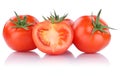 Tomatoes sliced slice fresh vegetable isolated
