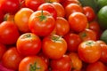 Tomatoes stack at farmer market Royalty Free Stock Photo