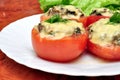 Tomatoes stuffed with mushrooms