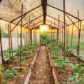 Tomatoes Vegetables Growing In Raised Beds In Vegetable Garden Royalty Free Stock Photo