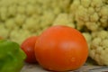 Tomatoes with water drops