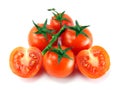 Tomatoes on white background Royalty Free Stock Photo