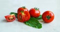 Tomatoes on a white background Royalty Free Stock Photo