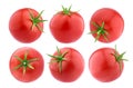 Tomatoes . Whole Tomatoes on white background, big collection