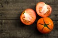 Tomatoes on wood Royalty Free Stock Photo