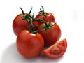 Tomatos on a vine Royalty Free Stock Photo