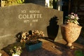 Colette French Novelist tomb at Pere Lachaise cemetery