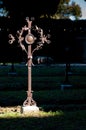 Tomb cross on Aquileia graveyard Royalty Free Stock Photo