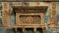 A tomb decorated with ornaments and calligraphy